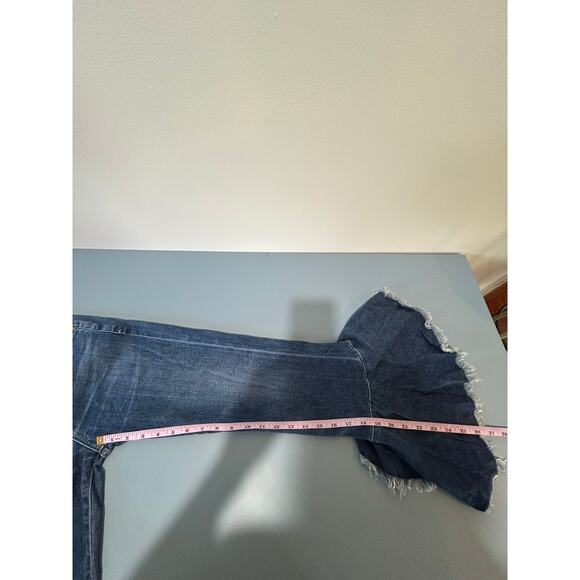 Citizens of Humanity Drew Flounce High Rise jeans size 27 dark wash crop ruffles - Picture 11 of 11